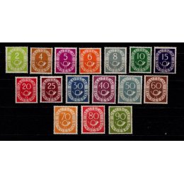 1951 - Vesttyskland - AFA 1086-1101 - Frimærke - Postfrisk.